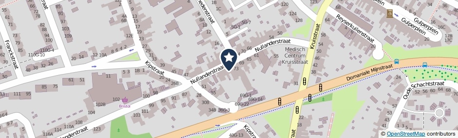Kaartweergave Nullanderstraat 75 in Kerkrade
