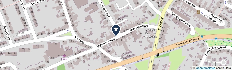 Kaartweergave Nullanderstraat 76 in Kerkrade
