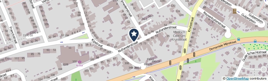 Kaartweergave Nullanderstraat 82 in Kerkrade