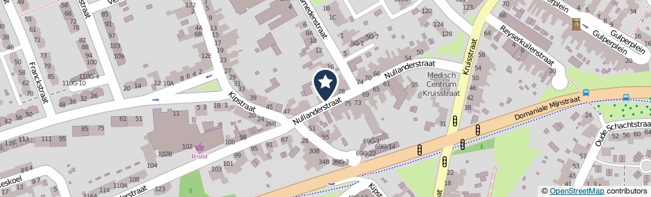 Kaartweergave Nullanderstraat 84 in Kerkrade