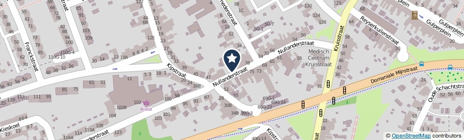 Kaartweergave Nullanderstraat 86 in Kerkrade
