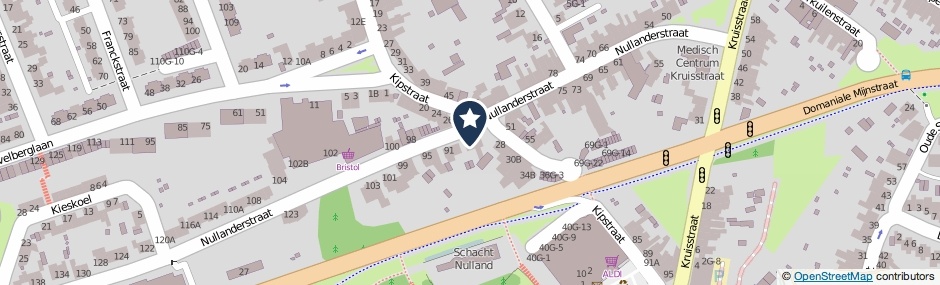 Kaartweergave Nullanderstraat 87 in Kerkrade