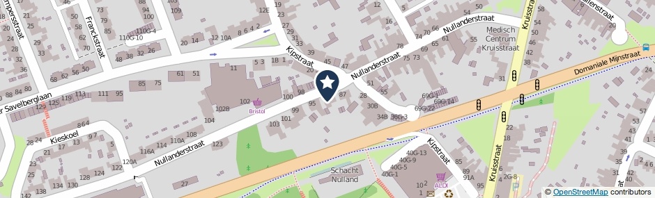 Kaartweergave Nullanderstraat 91 in Kerkrade