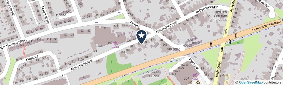 Kaartweergave Nullanderstraat 93 in Kerkrade