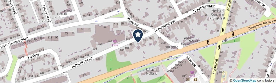 Kaartweergave Nullanderstraat 95 in Kerkrade