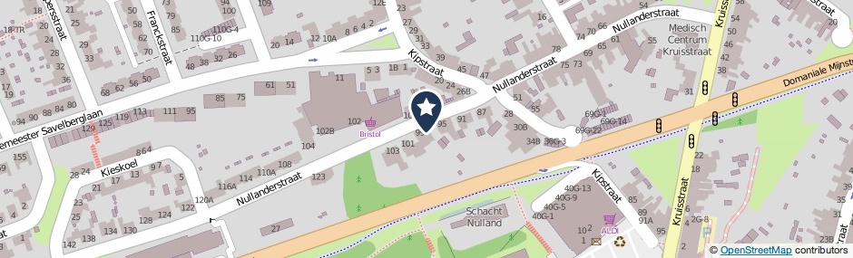 Kaartweergave Nullanderstraat 97 in Kerkrade