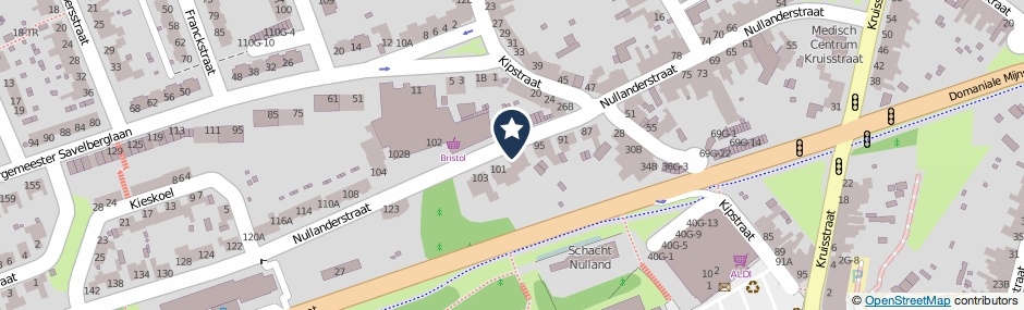 Kaartweergave Nullanderstraat 99 in Kerkrade