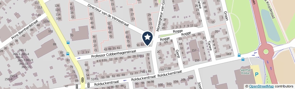 Kaartweergave Prof.Cobbenhagenstraat 105 in Kerkrade