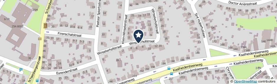 Kaartweergave Winselerhofstraat in Kerkrade