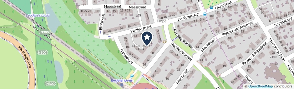 Kaartweergave Zwaluwstraat 35-G5 in Kerkrade