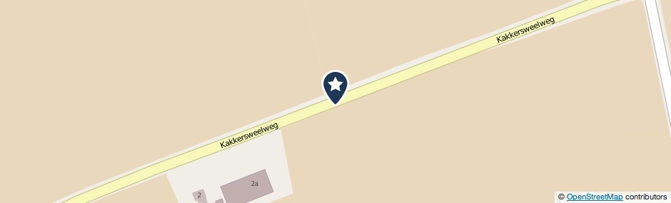 Kaartweergave Kakkersweelweg in Kerkwerve