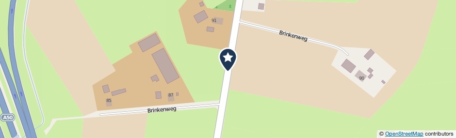 Kaartweergave Brinkenweg in Klarenbeek