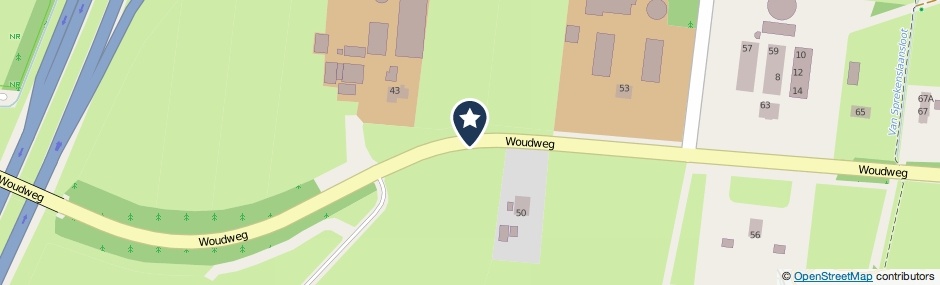 Kaartweergave Woudweg in Klarenbeek