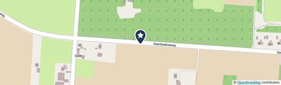 Kaartweergave Veenhoeksweg in Klazienaveen