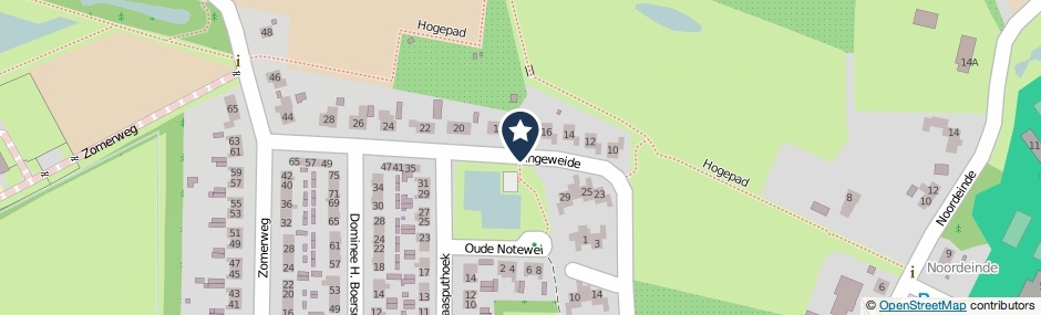 Kaartweergave Langeweide in Kloetinge