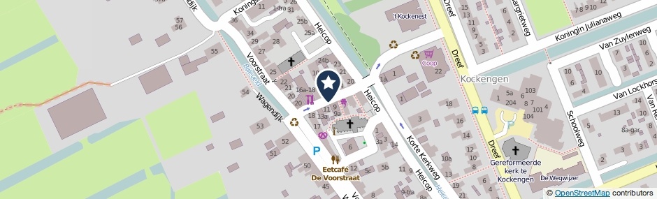 Kaartweergave Nieuwstraat in Kockengen