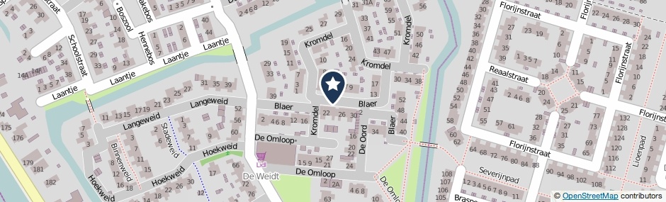 Kaartweergave Blaer in Koedijk