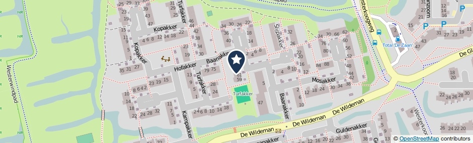 Kaartweergave Baanakker 63 in Koog Aan De Zaan