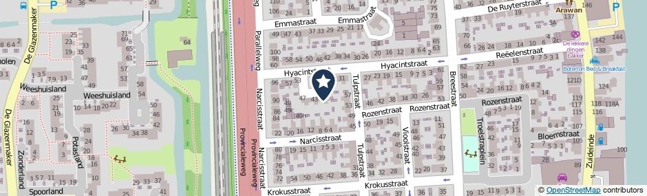 Kaartweergave Hyacintstraat 39 in Koog Aan De Zaan