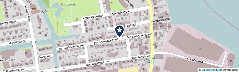 Kaartweergave Jan Bestevaerstraat 38 in Koog Aan De Zaan