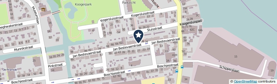 Kaartweergave Jan Bestevaerstraat 40 in Koog Aan De Zaan