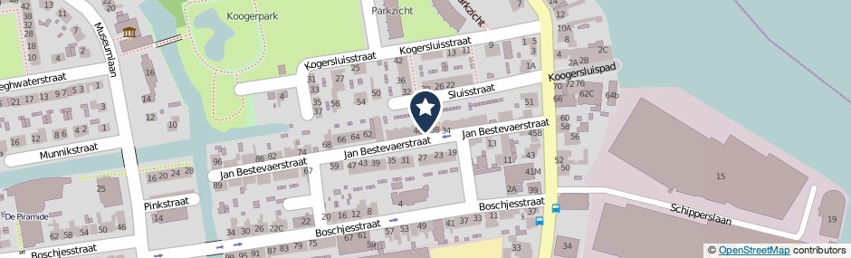 Kaartweergave Jan Bestevaerstraat 42 in Koog Aan De Zaan