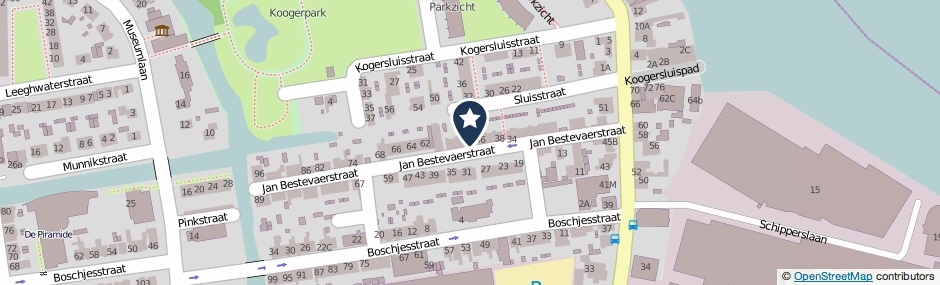 Kaartweergave Jan Bestevaerstraat 48 in Koog Aan De Zaan