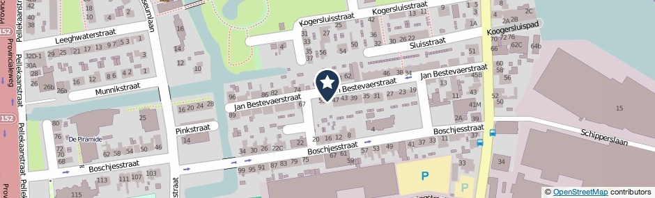 Kaartweergave Jan Bestevaerstraat 57 in Koog Aan De Zaan