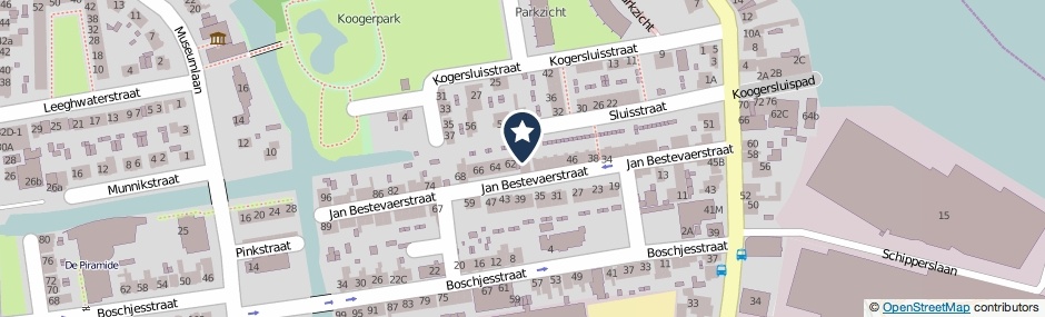 Kaartweergave Jan Bestevaerstraat 60-A in Koog Aan De Zaan