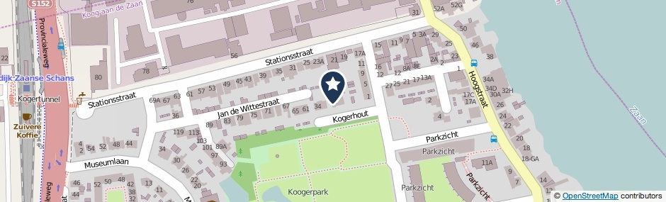 Kaartweergave Kogerhout 30 in Koog Aan De Zaan