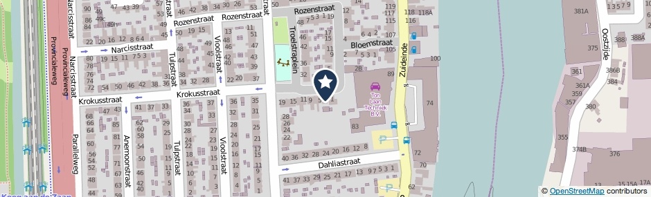 Kaartweergave Krokusstraat 3 in Koog Aan De Zaan