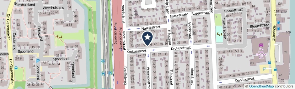 Kaartweergave Krokusstraat 48 in Koog Aan De Zaan