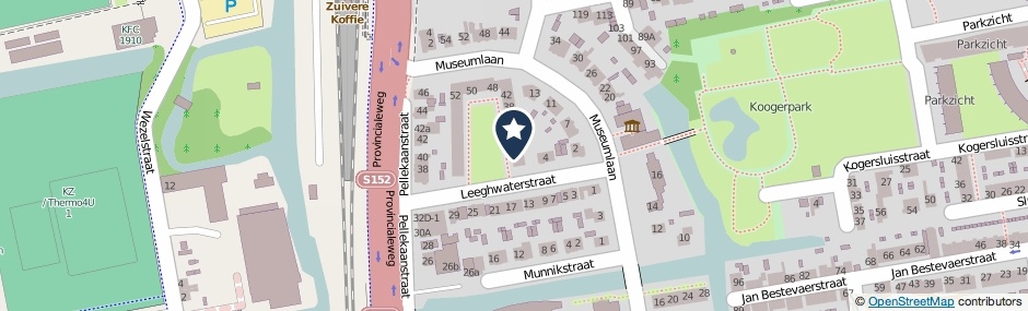 Kaartweergave Leeghwaterstraat 10 in Koog Aan De Zaan