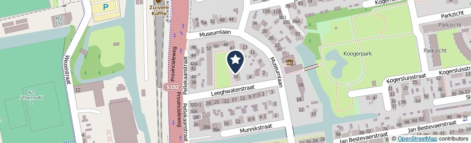 Kaartweergave Leeghwaterstraat 16 in Koog Aan De Zaan