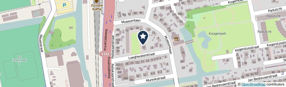 Kaartweergave Leeghwaterstraat 18 in Koog Aan De Zaan