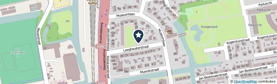 Kaartweergave Leeghwaterstraat 6 in Koog Aan De Zaan