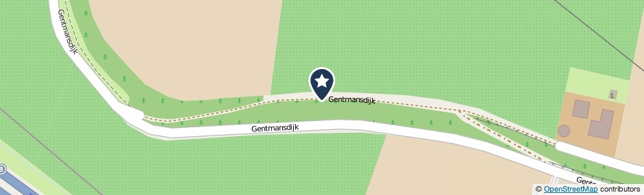 Kaartweergave Gentmansdijk in Krabbendijke