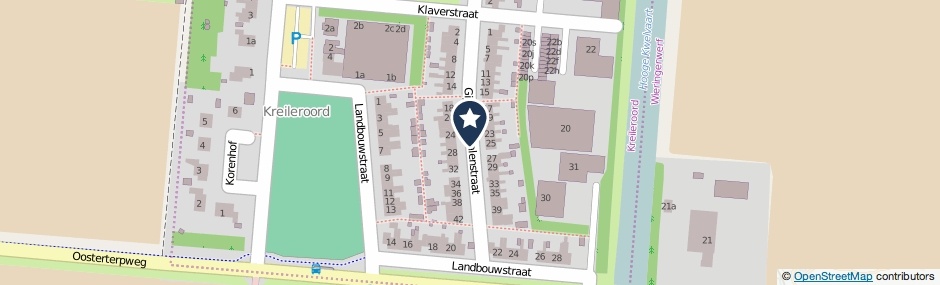 Kaartweergave Gijs Van Gaalenstraat in Kreileroord