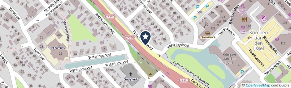 Kaartweergave Rotterdamseweg in Krimpen Aan Den Ijssel