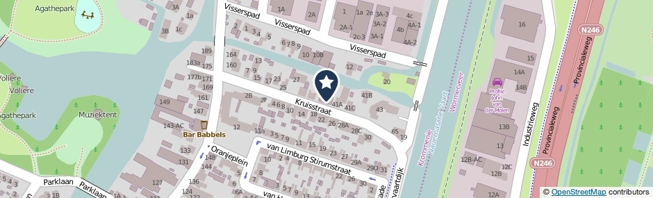 Kaartweergave Kruisstraat 39 in Krommenie