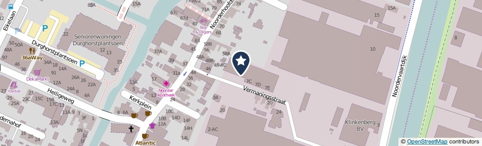 Kaartweergave Vermaningsstraat 7-B in Krommenie