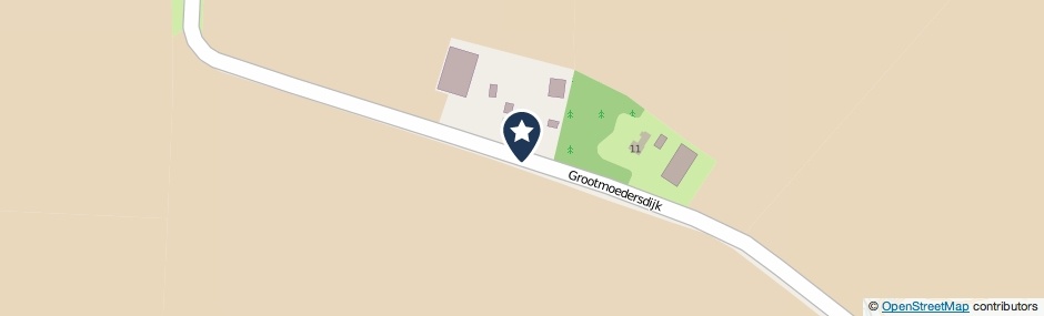 Kaartweergave Grootmoedersdijk in Kuitaart