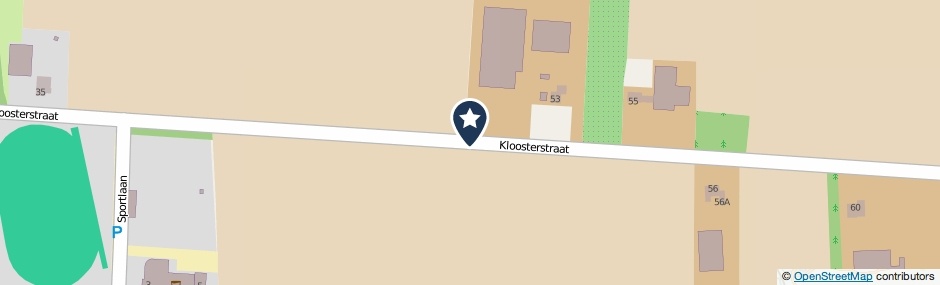 Kaartweergave Kloosterstraat in Landgraaf