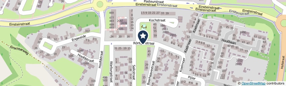 Kaartweergave Rontgenstraat in Landgraaf