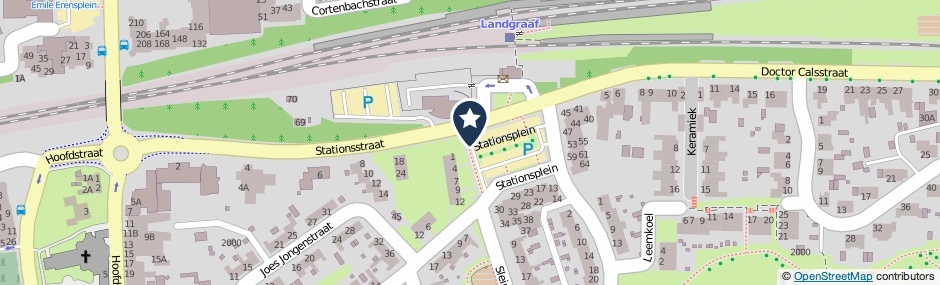 Kaartweergave Stationsplein in Landgraaf