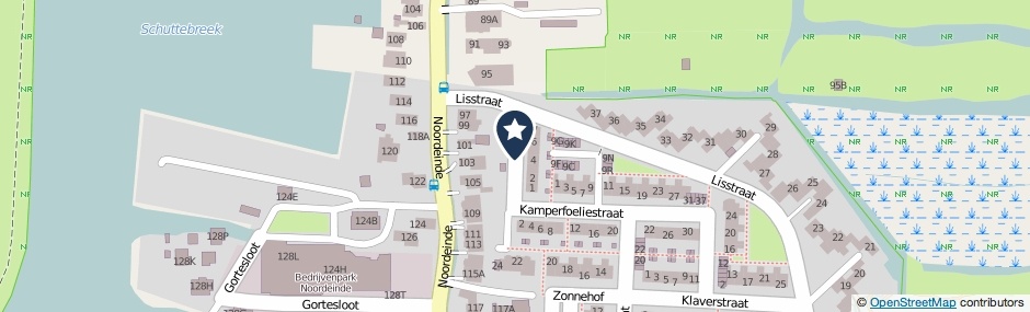 Kaartweergave Dotterbloemstraat in Landsmeer