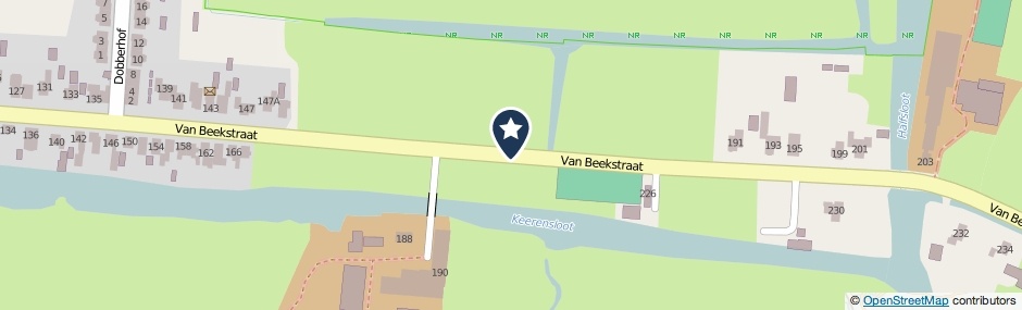 Kaartweergave Van Beekstraat in Landsmeer