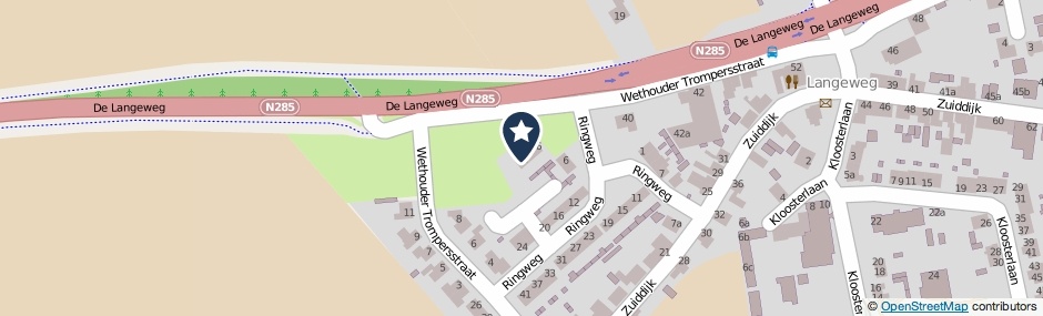 Kaartweergave Wethouder Trompersstraat 32 in Langeweg
