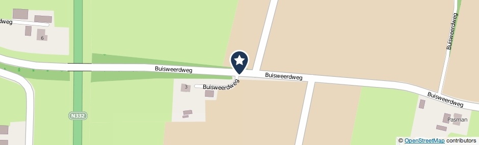 Kaartweergave Buisweerdweg in Laren (Gelderland)