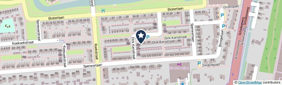 Kaartweergave Dirk Karsstraat 20 in Leerdam